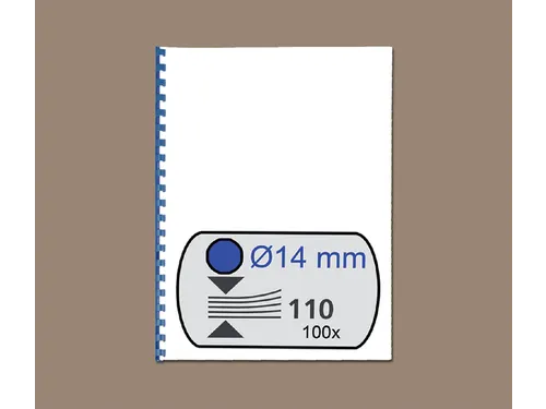 Bindrug GBC 14mm 21-rings A4 blauw 100stuks