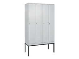 locker,HxBxD 2120x1200x500mm,4vak,vak B 300mm,cil.-slot,voetonderstel