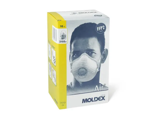 Moldex stofmasker Air FFP2 NR D, Ventex Klima-ventiel, maat M/L 10 Stu