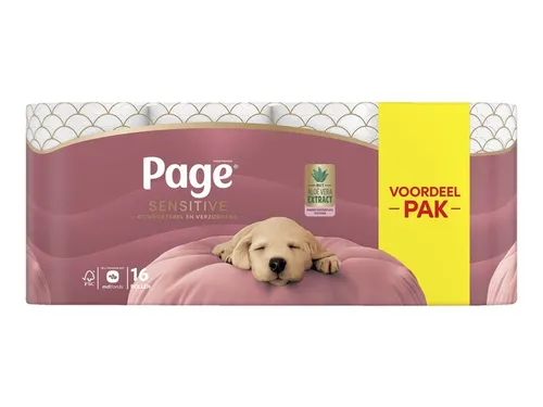 Toiletpapier Page Sensitive Aloë Vera 3-laags wit 140vel