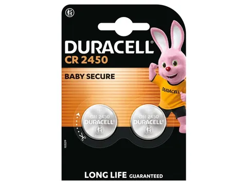 Batterij Duracell knoopcel 2x CR2450 lithium