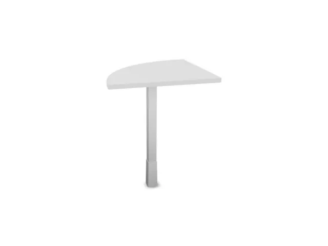 koppelelement voor bureau,90 °,HxBxD 720-840x600x600mm,rond,Bl-wit