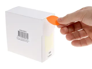 Etiketten Op Rol 35mm Fluor Rood Met Dispenser 500 Stuks - 2