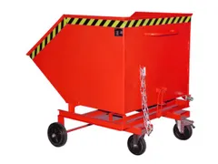 Kiepwagen voor spaanders,HxLxB 1290x1420x1340mm,1m³,draagverm. 300kg