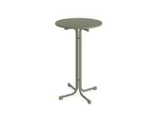 statafel,HxØ 1090x800mm,rond,4voeten groen,blad MDF groen - 1