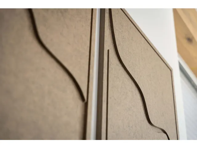 Acoustic Art FLOW 2-luik 80x60cm Bruin Akoestisch kunstwerk Organisch