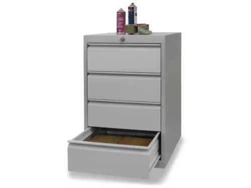 ladekast HxBxD 800x715x600mm 4laden slot RAL7035 front RAL7035