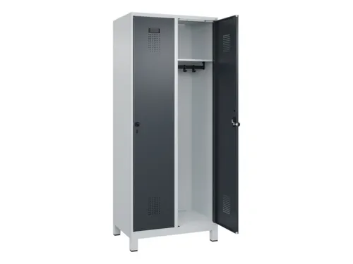 locker,HxBxD 1950x800x500mm,2vak,vak B 400mm,draaigrendel,voeten