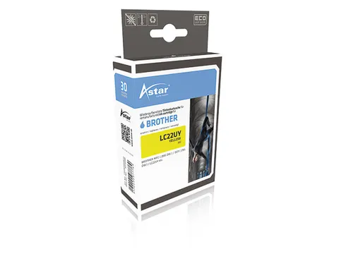 Astar Brother LC22UY MFCJ Inkt Geel Rebuilt 1200 Pagina's