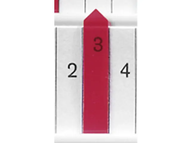 planningspijl,B 7mm,kunststof,rood transparant