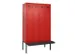 locker met bank,voor scheiding van kleding,HxBxD 2120x1200x815mm,4vak