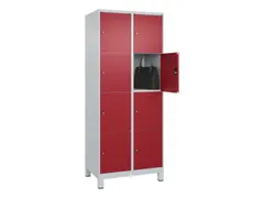 lockerkast,HxBxD 1950x800x500mm,2x4vakken,vak B 400mm,cil.-slot,voeten