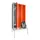 locker met bank,HxBxD 2150x900x500mm,3vak,RAL7035,front RAL3000