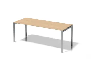 bureau HxBxD 740x2000x800mm blad esdoorn 4-voeten zilverkleurig - 1