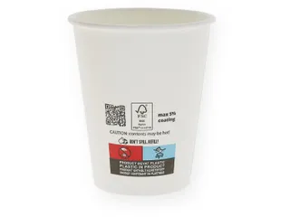 Koffiebeker karton 237ml wit doos 1000 stuks - 1