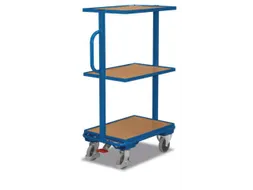 Bijzetwagen 200kg Eurobakken Met 3 Etages Hout Vast 820x455mm Ral5010