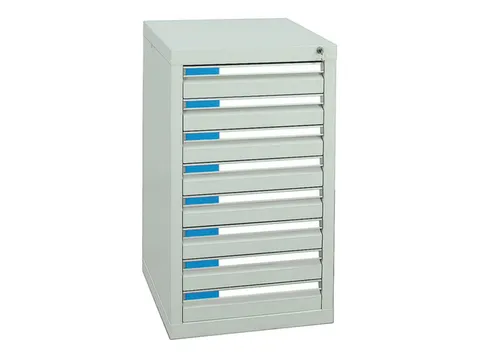 ladekast HxBxD 900x500x500mm 8laden vergrendeling RAL7035