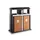 EKO Buitenafvalbak afvalscheiding 2x50 Liter HoutLook