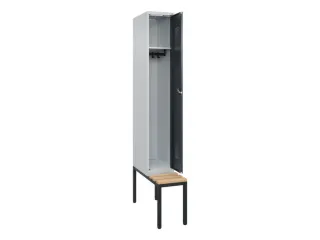 locker met bank,HxBxD 2120x300x815mm,1vak,vak B 300mm,cilinderslot - 1