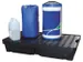 bac de rétention PE,p. bidons,vol. rétention 60l,HxlxP 175x1000x600m