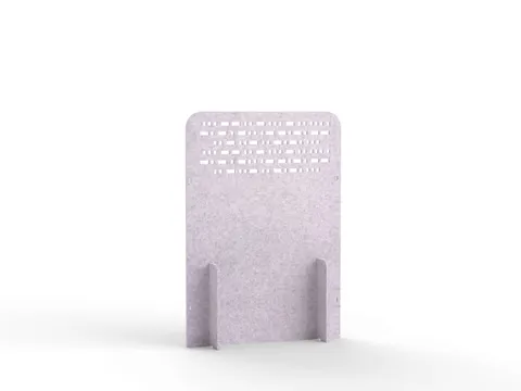 Akoestische PET-vilt koppelbare scheidingswand M 140x100cm lichtgrijs