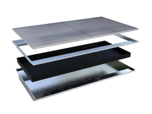 ophangbak,opvangvol. 200l,HxBxD 140x2150x1250/915mm,m. PE-element