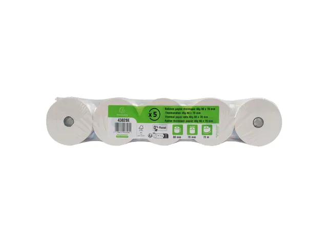 Bobine pour tickets de caisse 80x70m - 72m - 1 pli thermique 48m2 sans