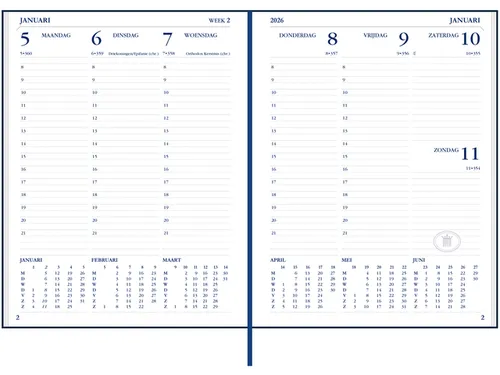 Agenda 2027 Ryam Weekplan Plus Mundior groot letter 7dagen/2pagina's a