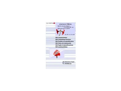 Pochette de plastification 9169 carte 65x95mm 80 microns 100pcs