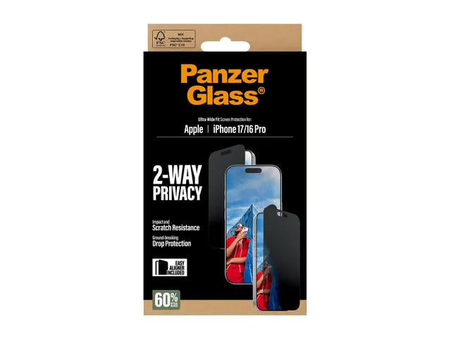 PanzerGlass 2-Way Privacy Screen Protector iPhone 17 | iPhone 16 Pr