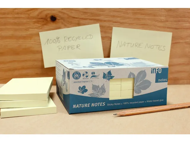 Notitieblok 125x75mm Geel Recycled Doos A 12 Blok