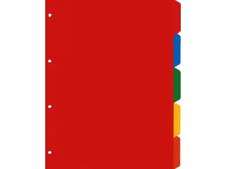 Tabbladen Kangaro A4 4-gaats PE405 5-delig assorti karton - 2
