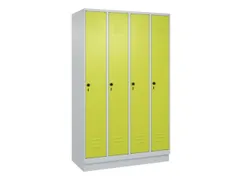 locker,HxBxD 1950x1200x500mm,4vak,vak B 300mm,draaigrendel,sokkel