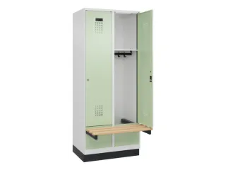 locker met bank,HxBxD 1950x800x815mm,2vak,vak B 400mm,cilinderslot - 1