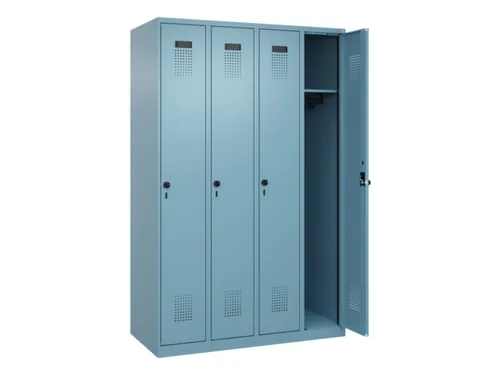 locker,HxBxD 1850x1200x500mm,4vak,vak B 300mm,draaigrendel