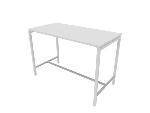 statafel,HxBxD 1070x1600x800mm,hoekig,met 4-voeten wit,blad wit