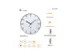 Classic magnetische wandklok met een diameter van 25 cm.