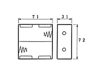 Batterijhouder Voor 2 x D-Cell (Voor Batterijclips) - 3