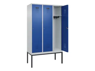 locker,HxBxD 2120x1200x500mm,3vak,vak B 400mm,cil.-slot,voetonderstel - 1