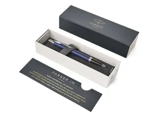 Balpen Parker IM Blue Lacquer CT Medium Blauwe inkt - 4