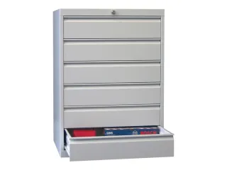 ladekast HxBxD 1000x715x600mm 6laden slot RAL7035 front RAL7035 - 2