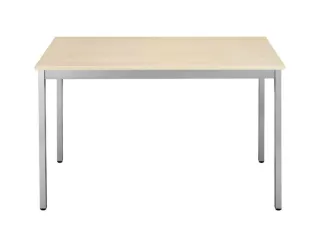 Tafel Vierkant 160x80 Cm Rechthoekig Frame Aluminium Blad Esdoorn - 1