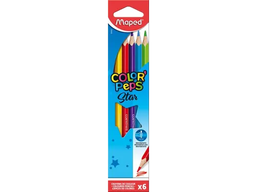 Kleurpotlood Maped Color'Peps Star set à 6 kleuren