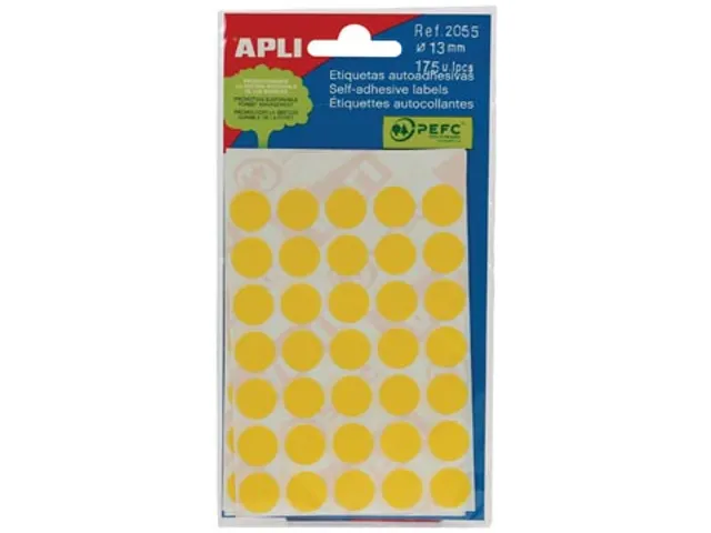Apli Ronde Etiketten Ø13mm Geel