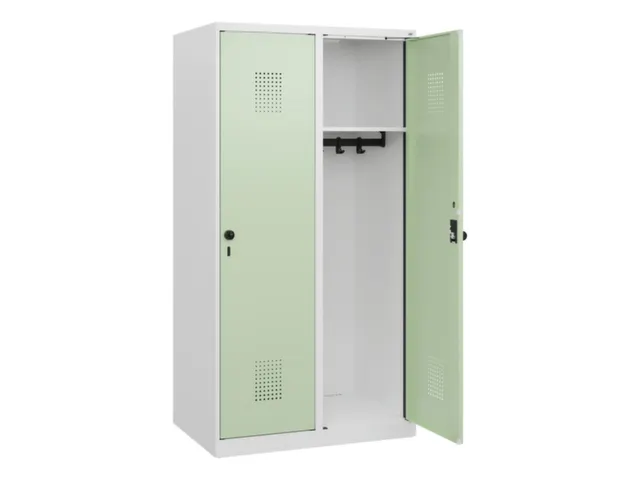 schoollocker,HxBxD 1530x800x500mm,2vak,vak B 400mm,draaigrendel