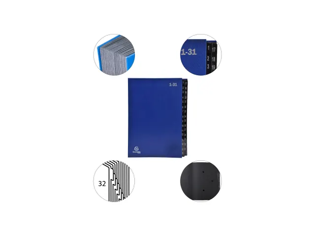 Sorteermap Ordonator 1-31 32vak blauw