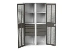 universele kast,HxBxD 2000x1050x550mm,4xStalen bodem,8lade(n)