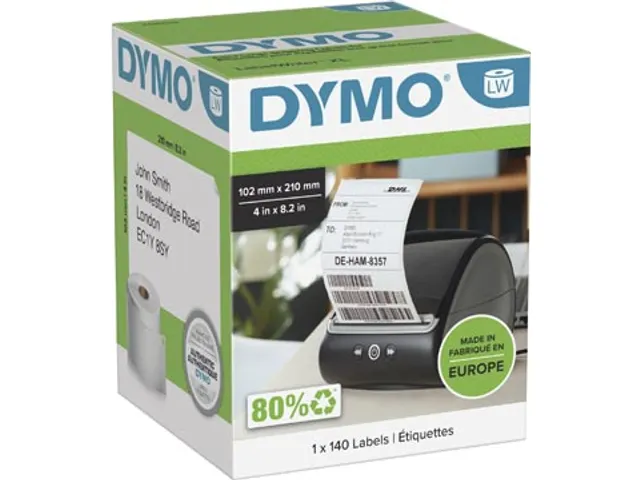 etiketten LabelWriter 102 x 210 mm (DHL) wit 140 stuks