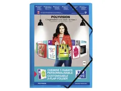 Elastomap Oxford Polyvision A4 incl. insteektas blauw Polypropyleen