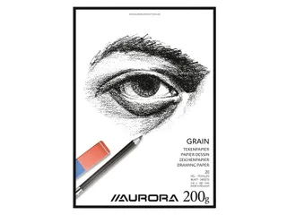 Tekenblok Aurora A4 20 vel 200 gram Grain papier - 1